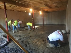Basement Floor Pour - 2017